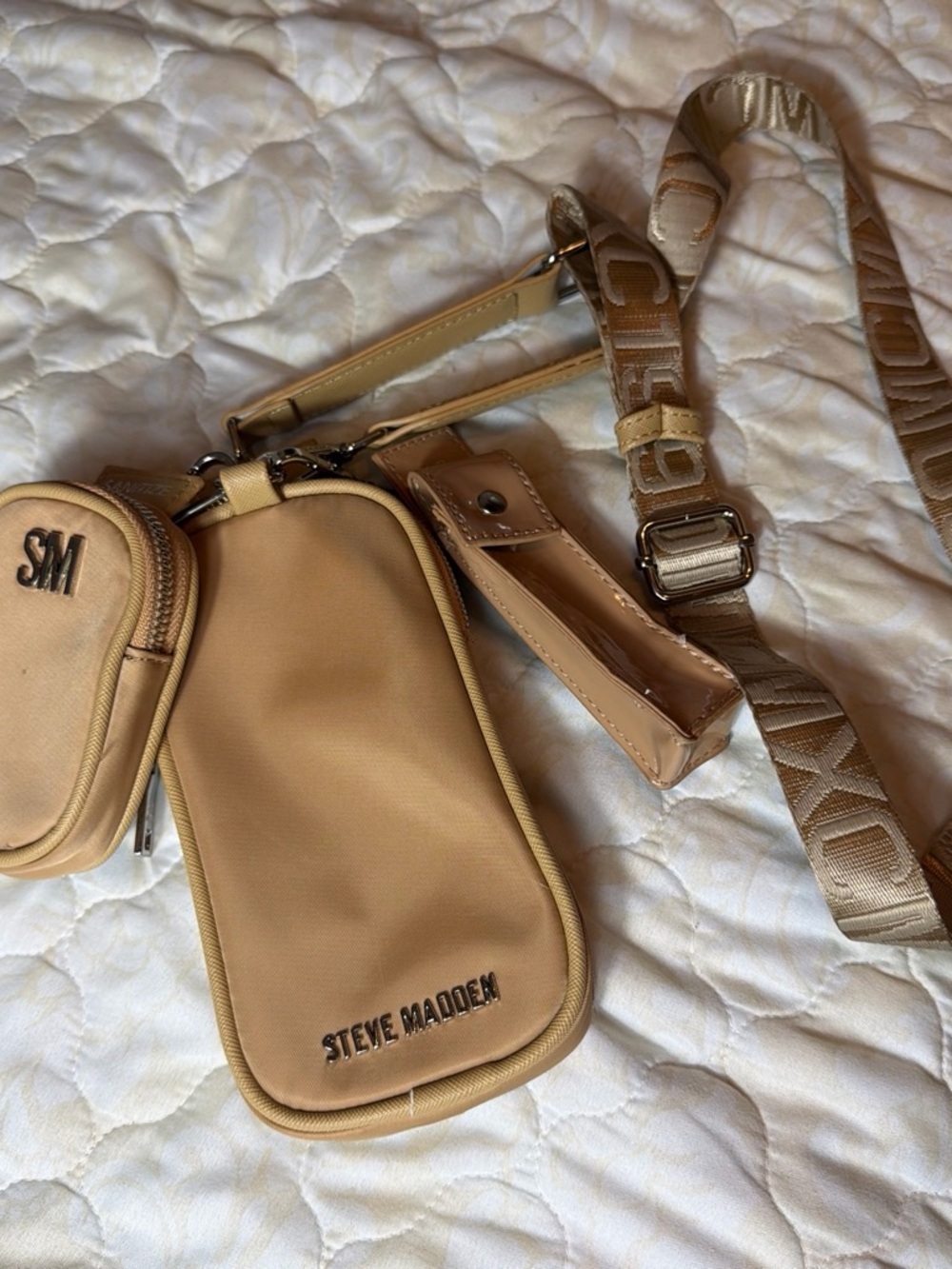 Steve Madden Beige/Tan Multi-Pouch Belt Bag